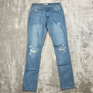 Lolo Jeans Womens Size 9‎ Light Wash Distressed Skinny Jeans